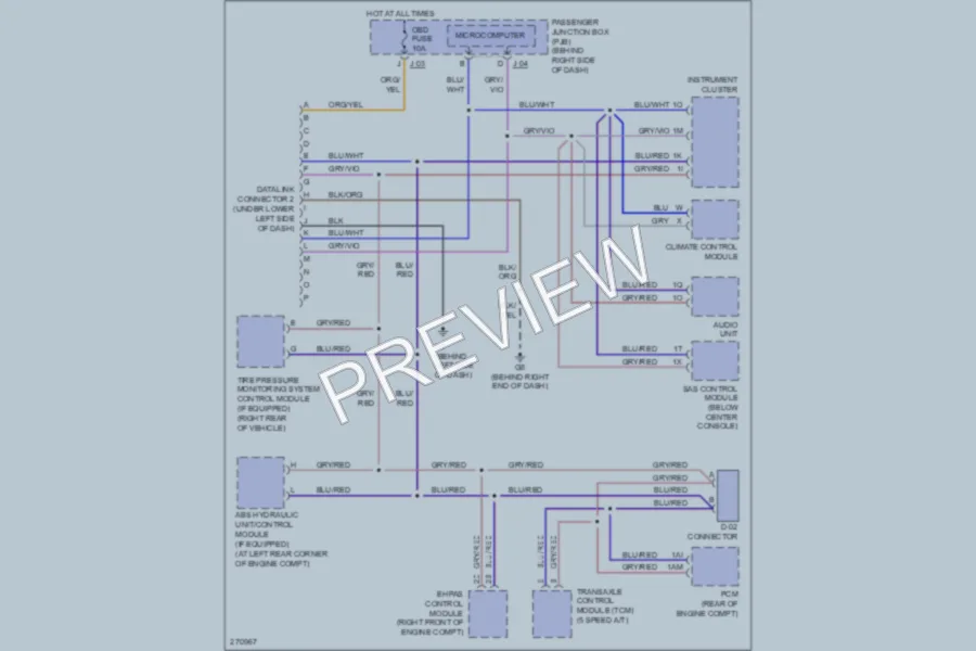 2006 Mazda 3 Computer Data Lines wiring diagram preview