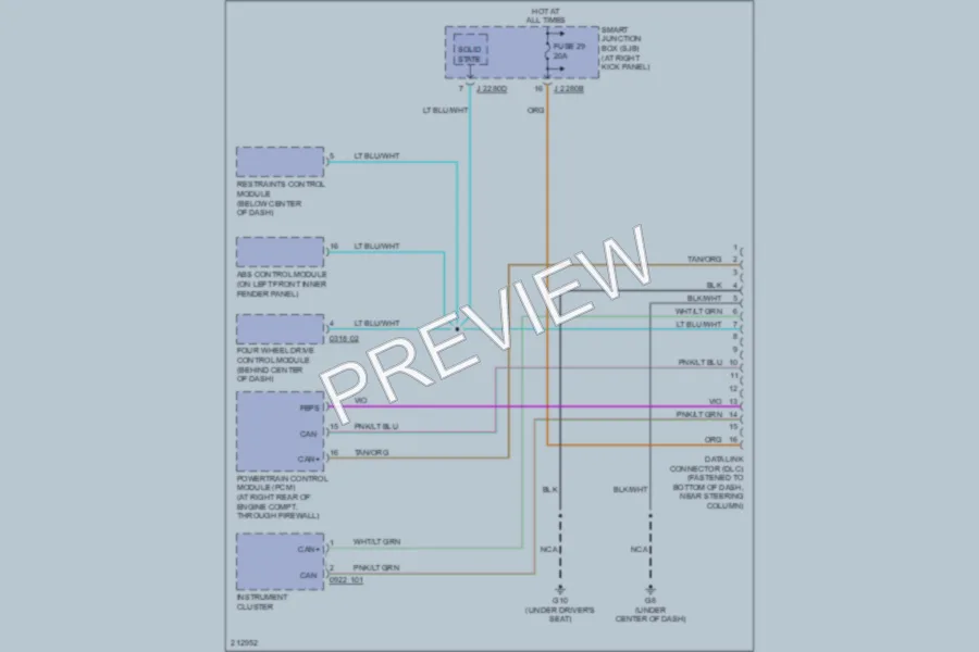 2006 Mazda B4000 Computer Data Lines wiring diagram preview
