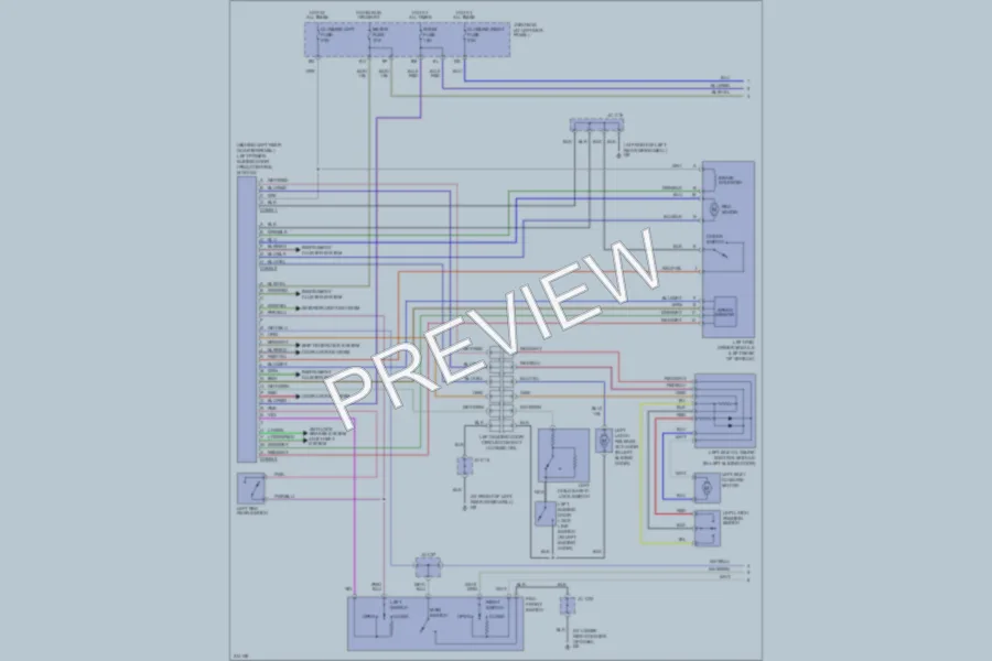 2006 Mazda MPV Trunk Tailgate Fuel Door wiring diagram preview