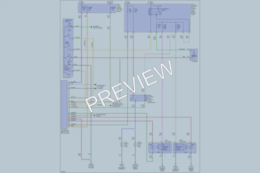 2006 Mazda RX8 Headlights wiring diagram preview