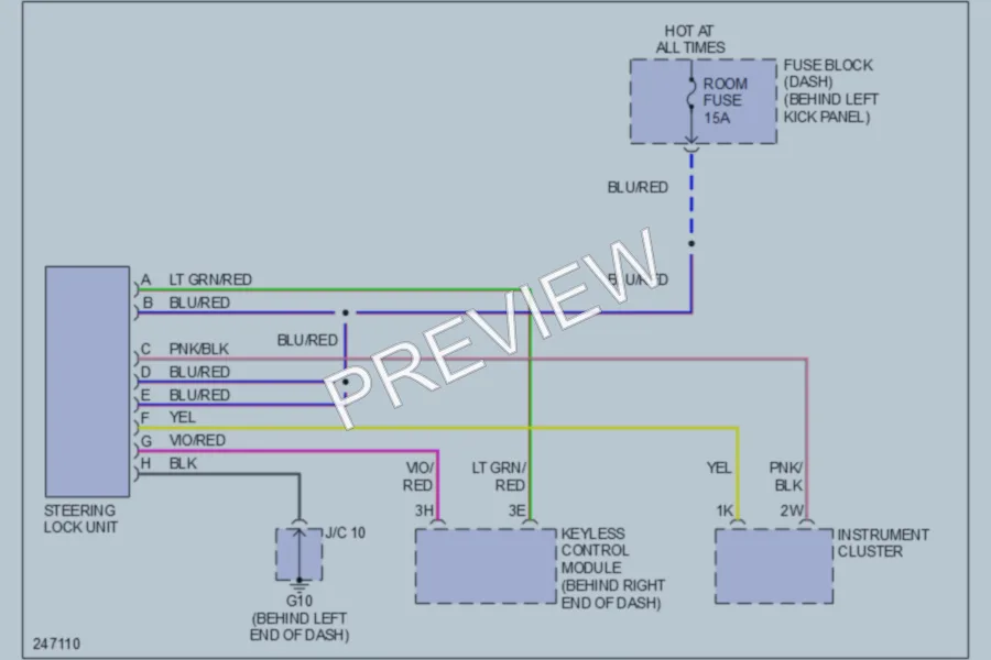 2006 Mazda RX8 Shift Interlock wiring diagram preview