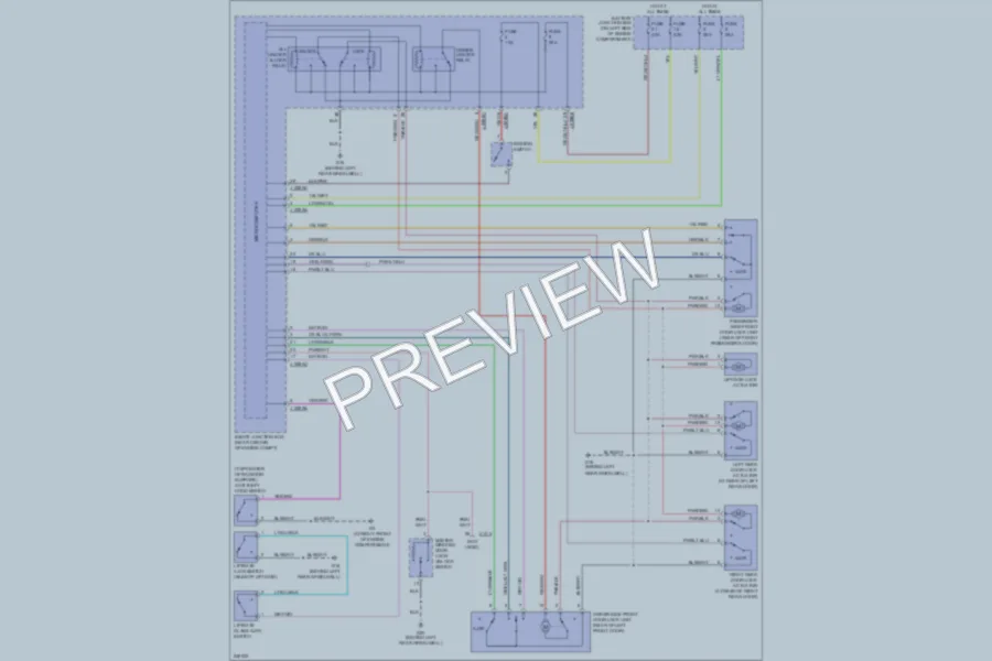2006 Mazda Tribute Power Door Locks wiring diagram preview