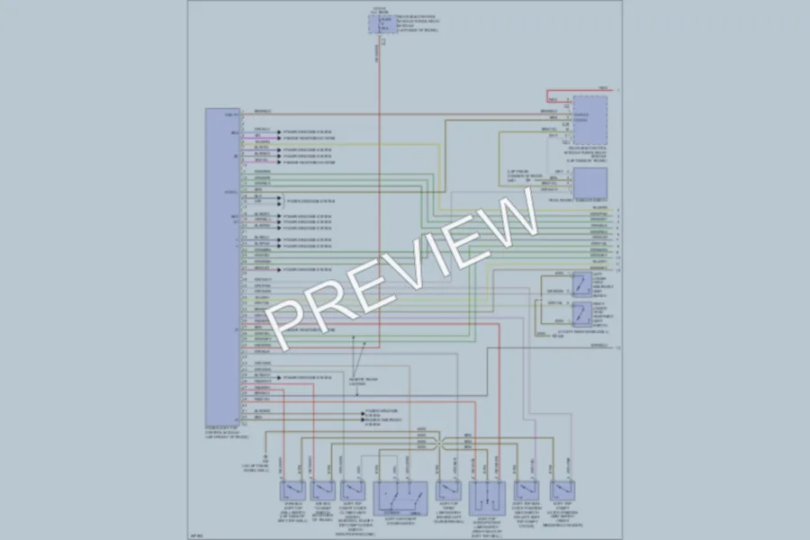 2006 MercedesBenz CLK350 Power Top Sunroof wiring diagram preview