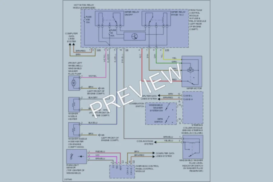 2006 MercedesBenz CLK500 Wiper Washer wiring diagram preview