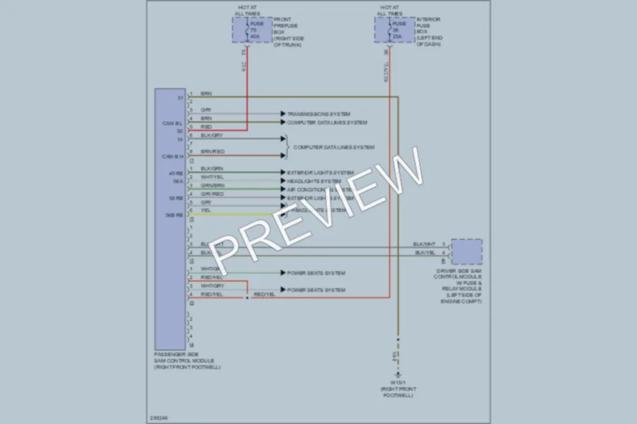2006 MercedesBenz CLS500 Body Control Modules wiring diagram preview