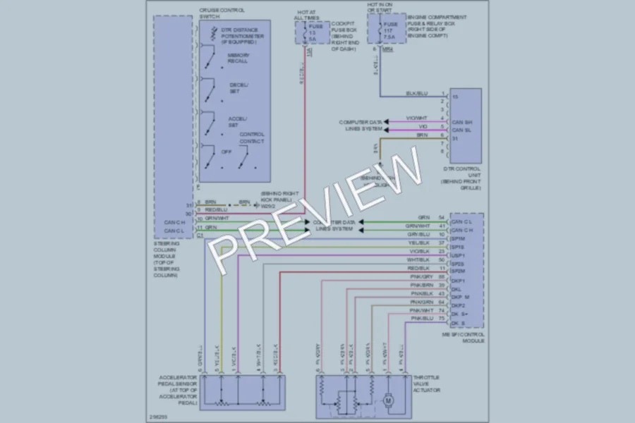 2006 MercedesBenz R350 Cruise Control wiring diagram preview