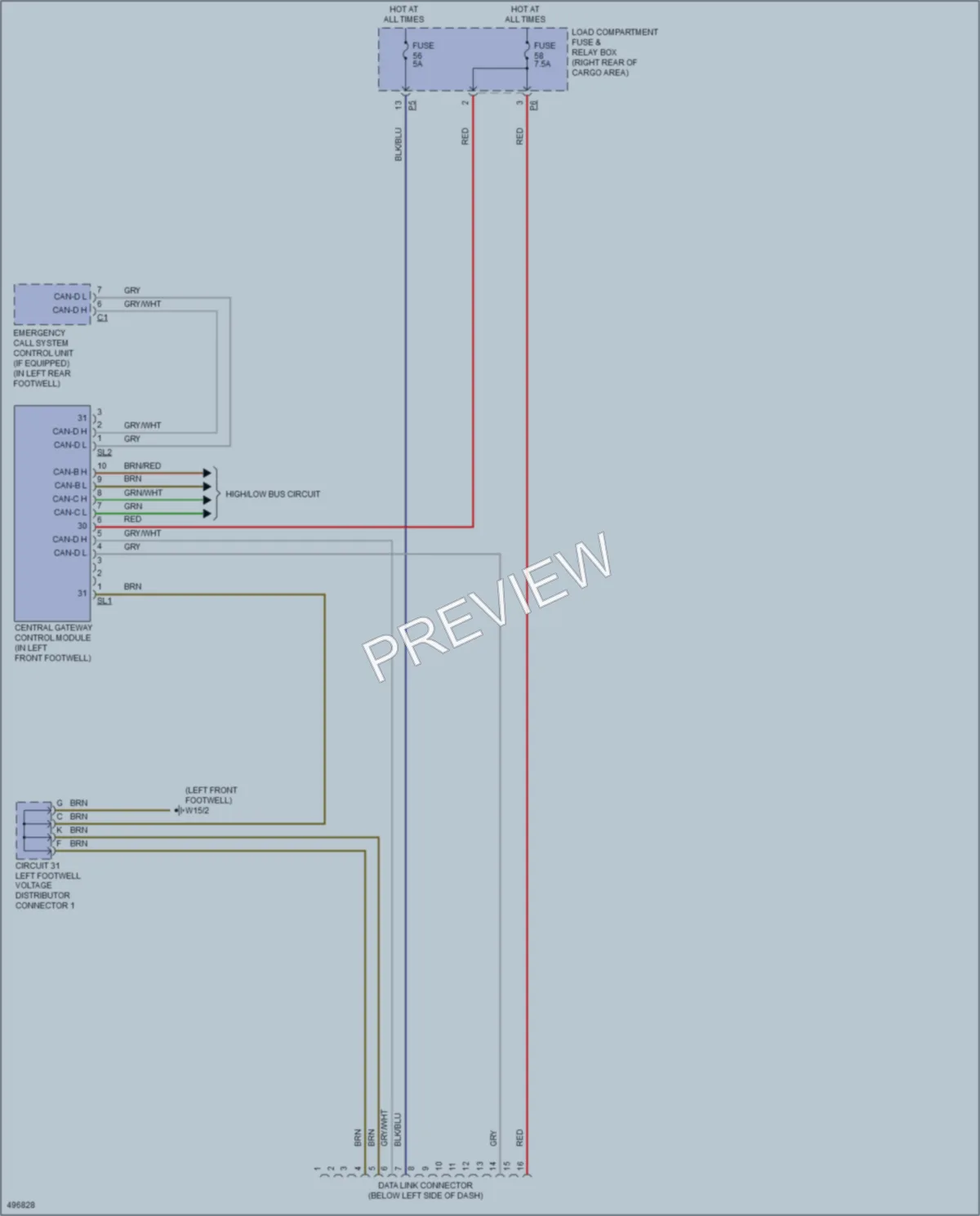 2006 MercedesBenz R500 Computer Data Lines wiring diagram preview