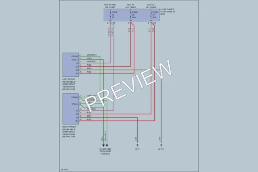 2006 MercedesBenz R500 Supplemental Restraints wiring diagram preview