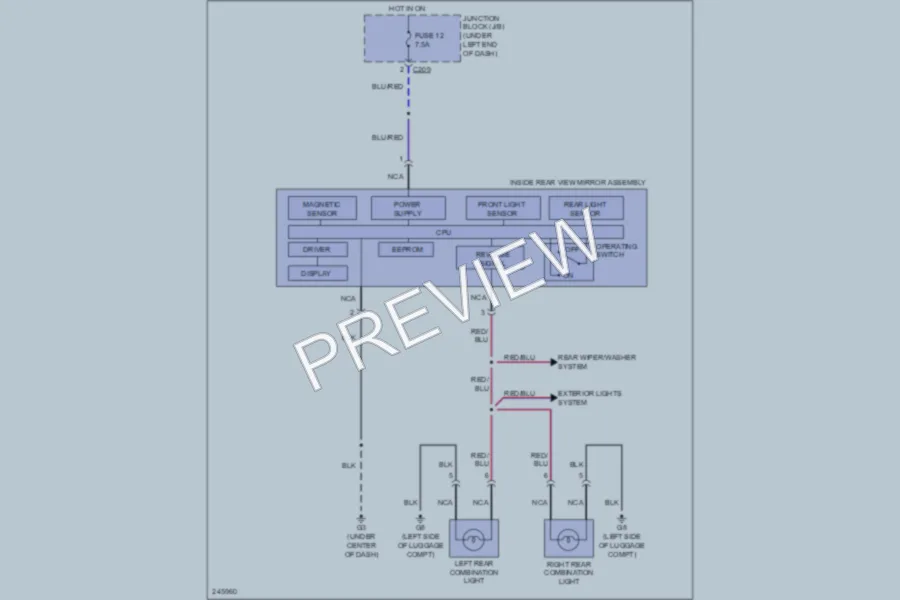 2006 Mitsubishi Eclipse Power Mirrors wiring diagram preview