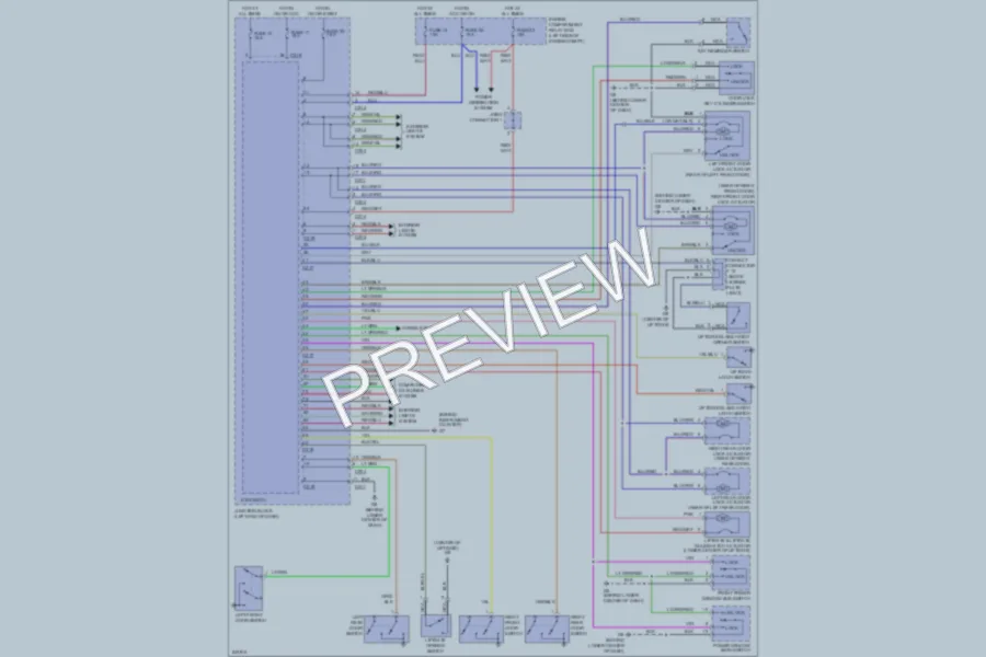 2006 Mitsubishi Endeavor Power Door Locks wiring diagram preview