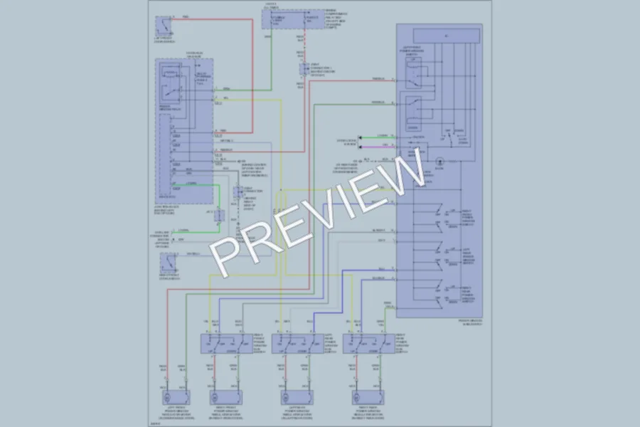 2006 Mitsubishi Lancer Power Windows wiring diagram preview