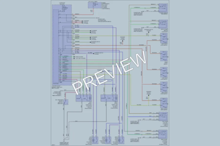 2006 Mitsubishi Montero Power Door Locks wiring diagram preview