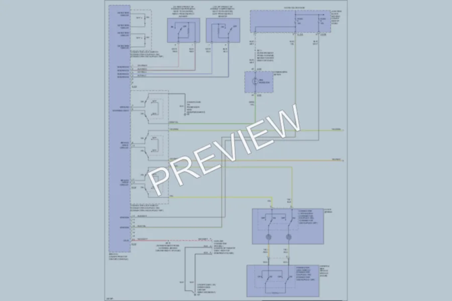 2006 Mitsubishi Montero Supplemental Restraints wiring diagram preview