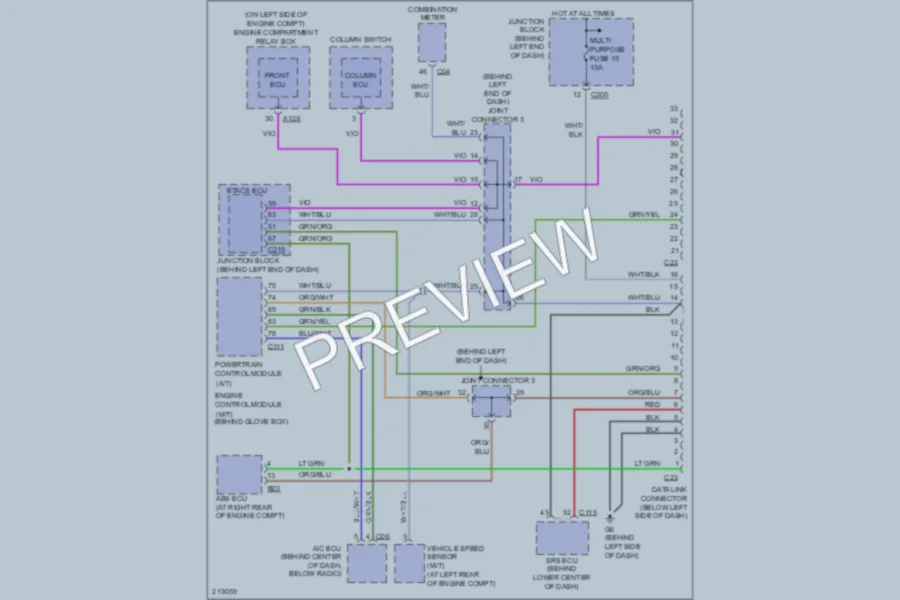2006 Mitsubishi Outlander Computer Data Lines wiring diagram preview