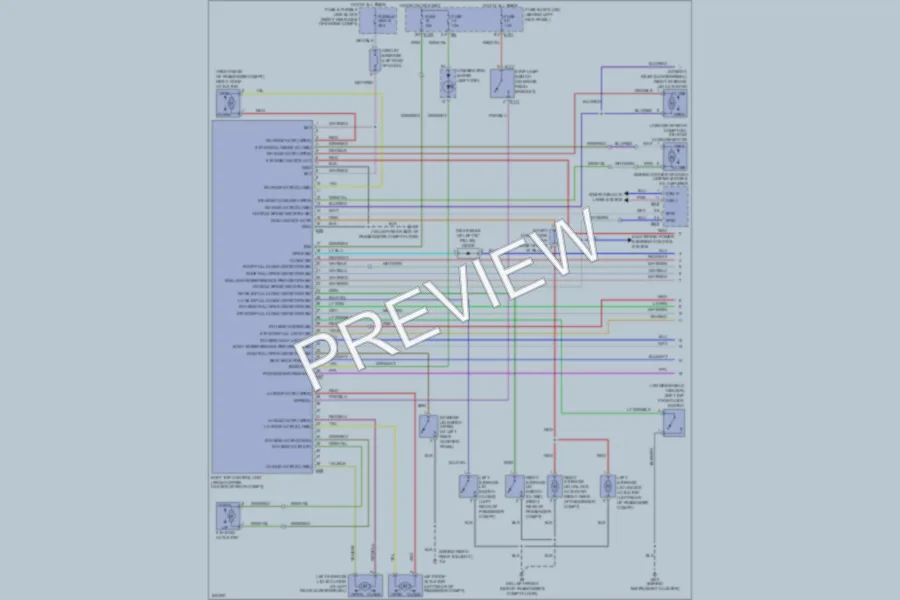2006 Nissan 350Z Power Top Sunroof wiring diagram preview