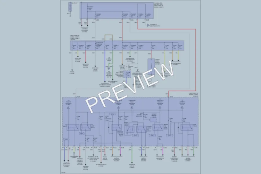 2006 Nissan Frontier Power Distribution wiring diagram preview