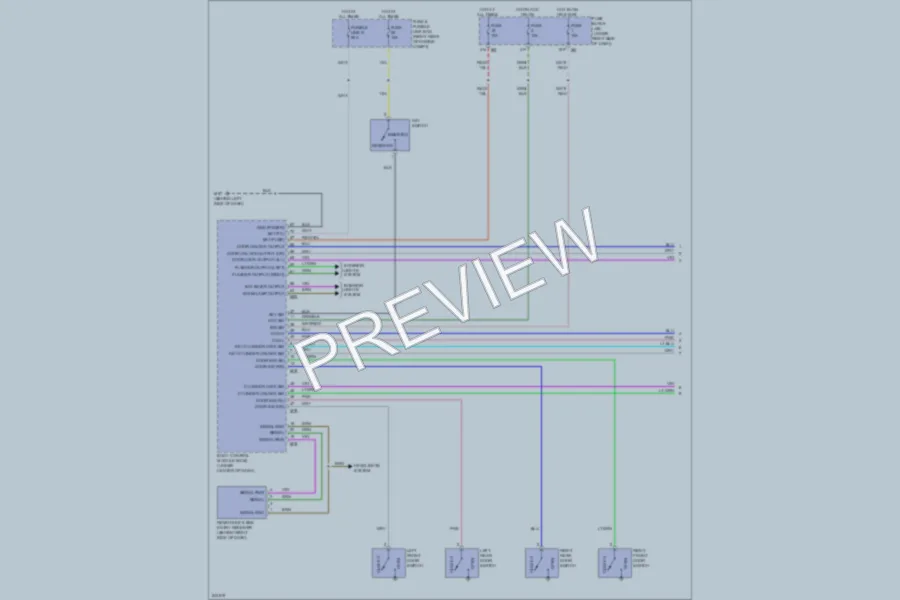 2006 Nissan Frontier Power Door Locks wiring diagram preview