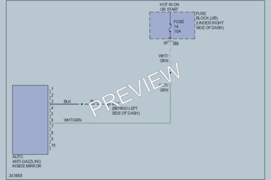 2006 Nissan Frontier Power Mirrors wiring diagram preview
