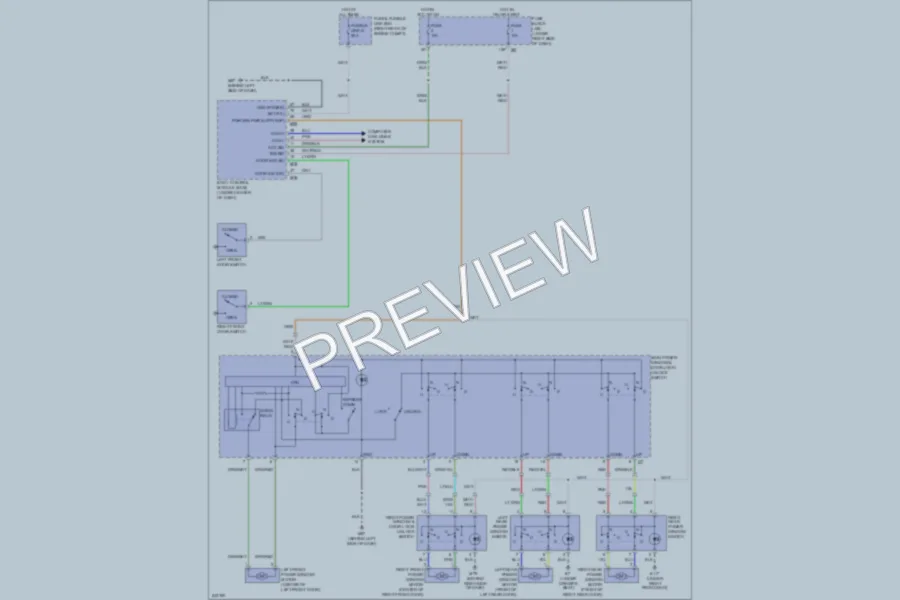 2006 Nissan Frontier Power Windows wiring diagram preview