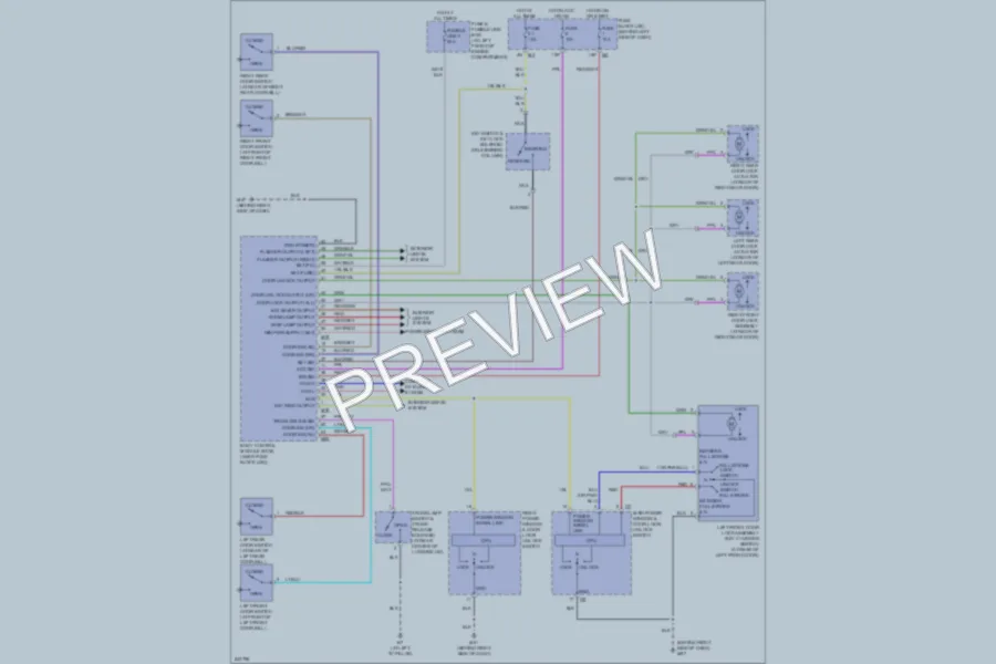 2006 Nissan Maxima Power Door Locks wiring diagram preview