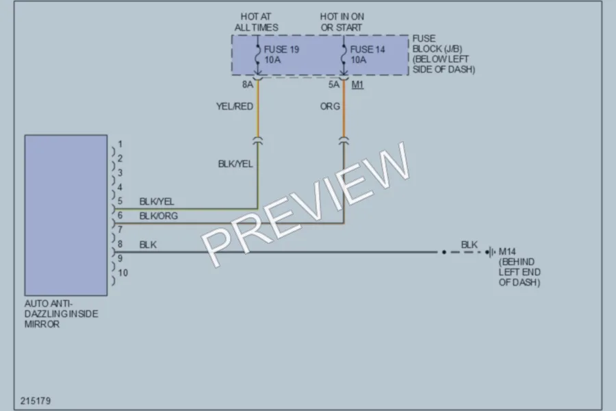 2006 Nissan Murano Power Mirrors wiring diagram preview