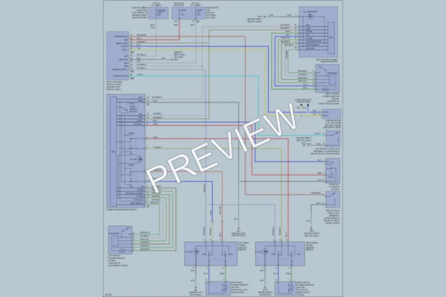 2006 Nissan Murano Power Windows wiring diagram preview