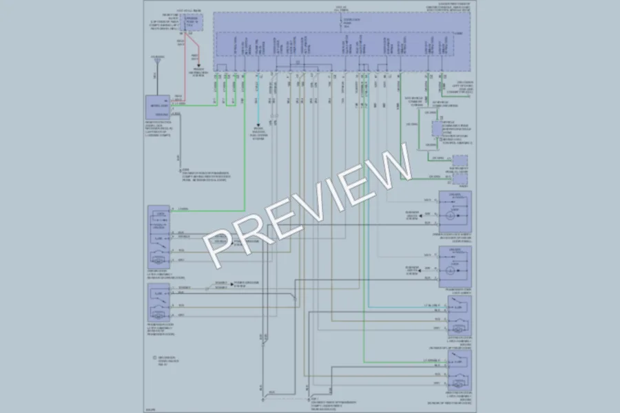 2006 Pontiac G6 Power Door Locks wiring diagram preview