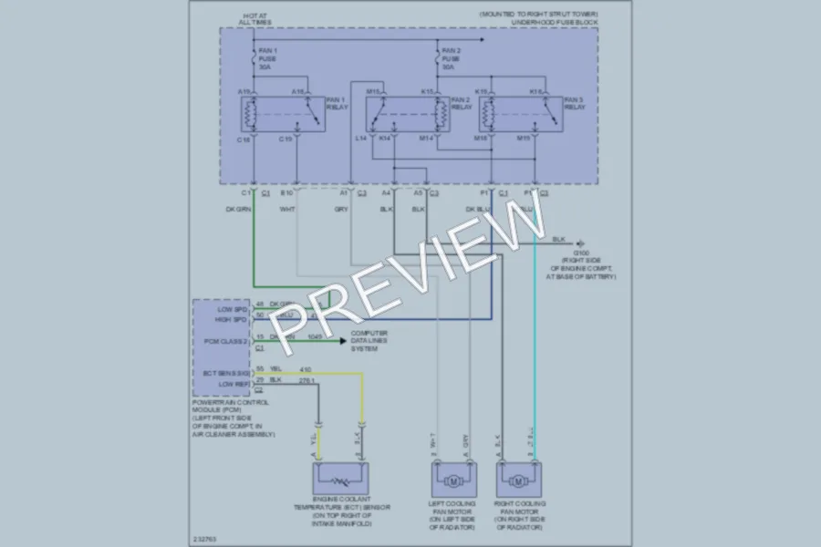2006 Pontiac GrandPrix Cooling Fan wiring diagram preview
