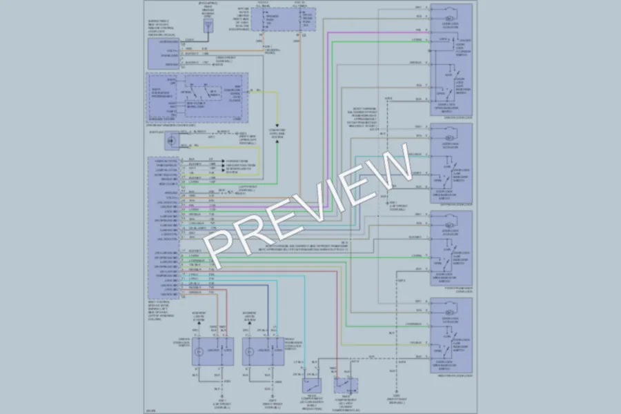 2006 Pontiac GrandPrix Power Door Locks wiring diagram preview