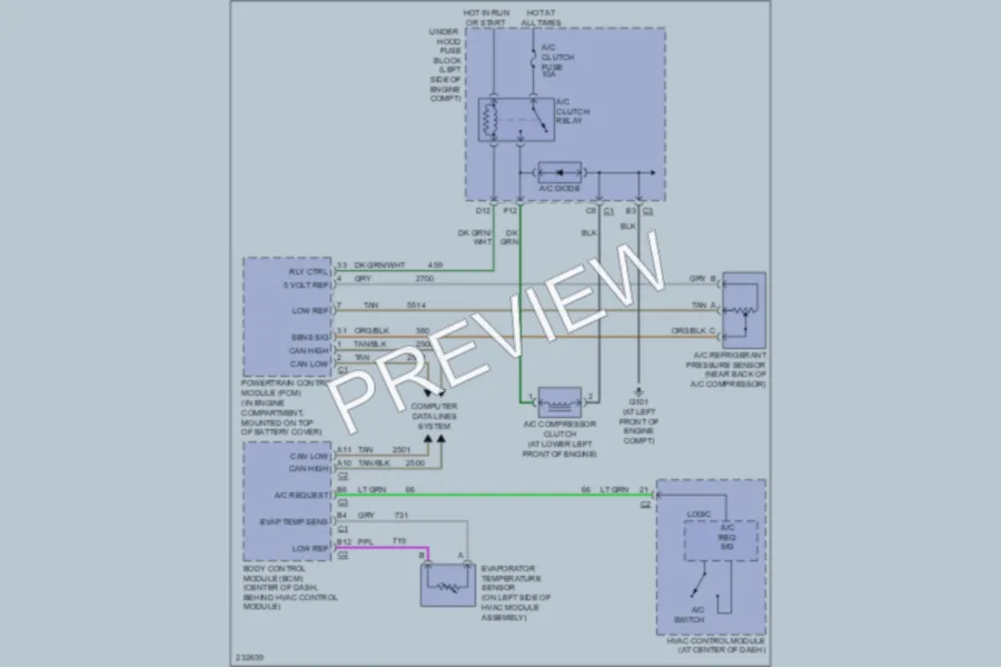 2006 Pontiac Torrent Air Conditioning wiring diagram preview