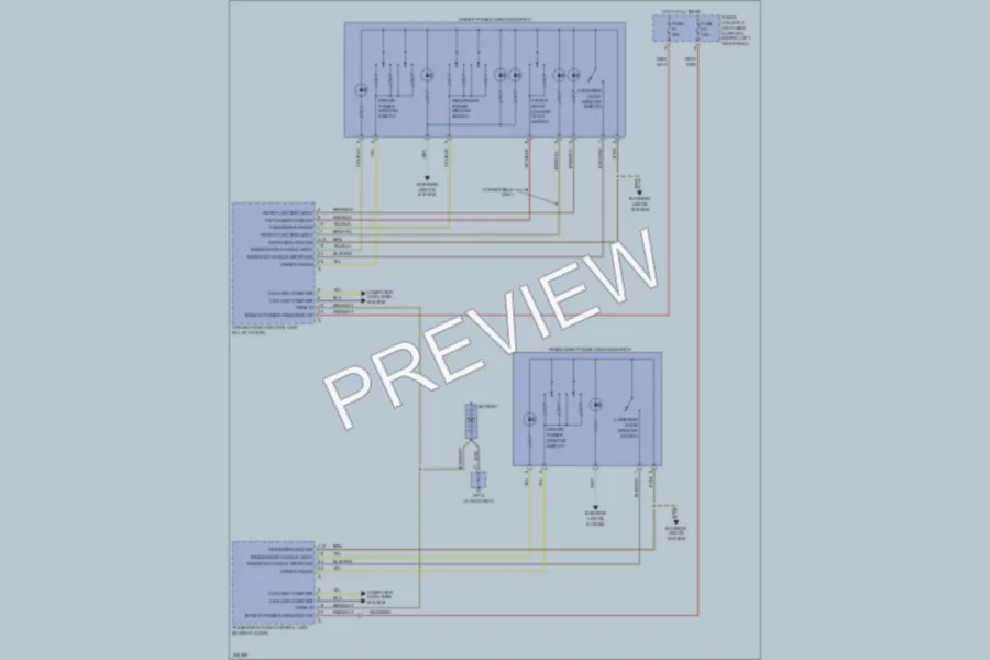 2006 Porsche 911 Power Windows wiring diagram preview