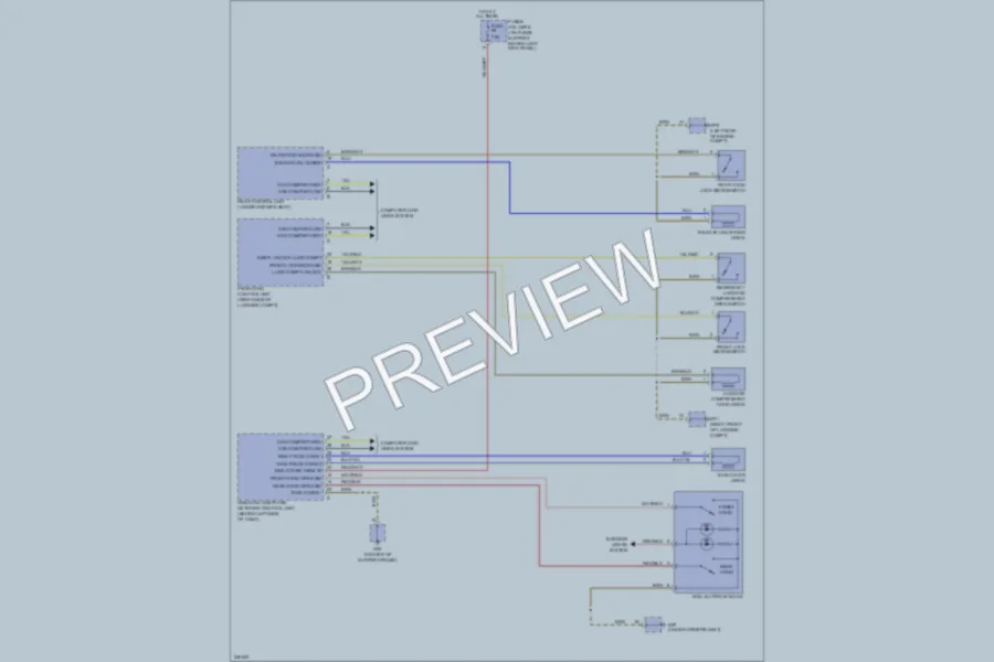 2006 Porsche 911 Trunk Tailgate Fuel Door wiring diagram preview