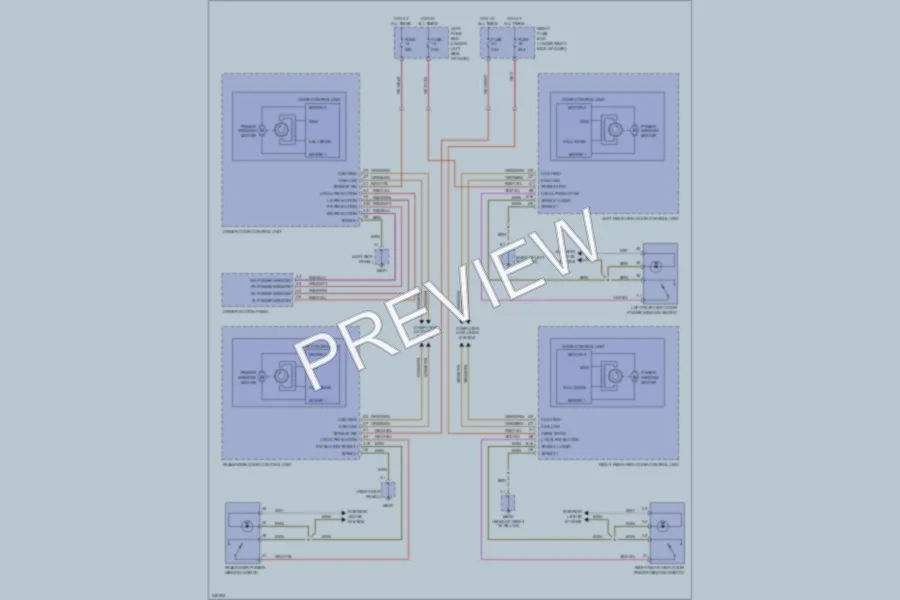 2006 Porsche Cayenne Power Windows wiring diagram preview