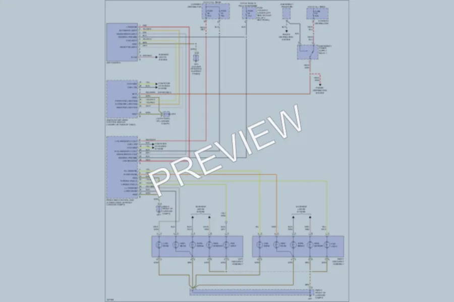 2006 Porsche Cayman Headlights wiring diagram preview