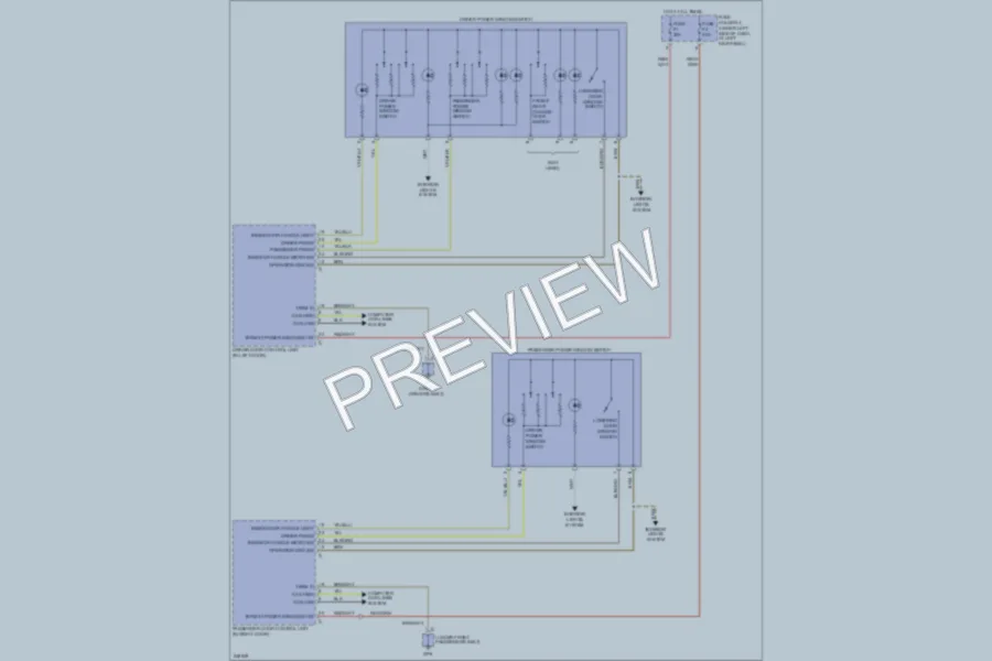 2006 Porsche Cayman Power Windows wiring diagram preview