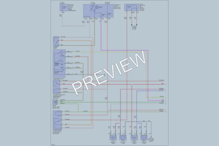 2006 Saab 92X Headlights wiring diagram preview