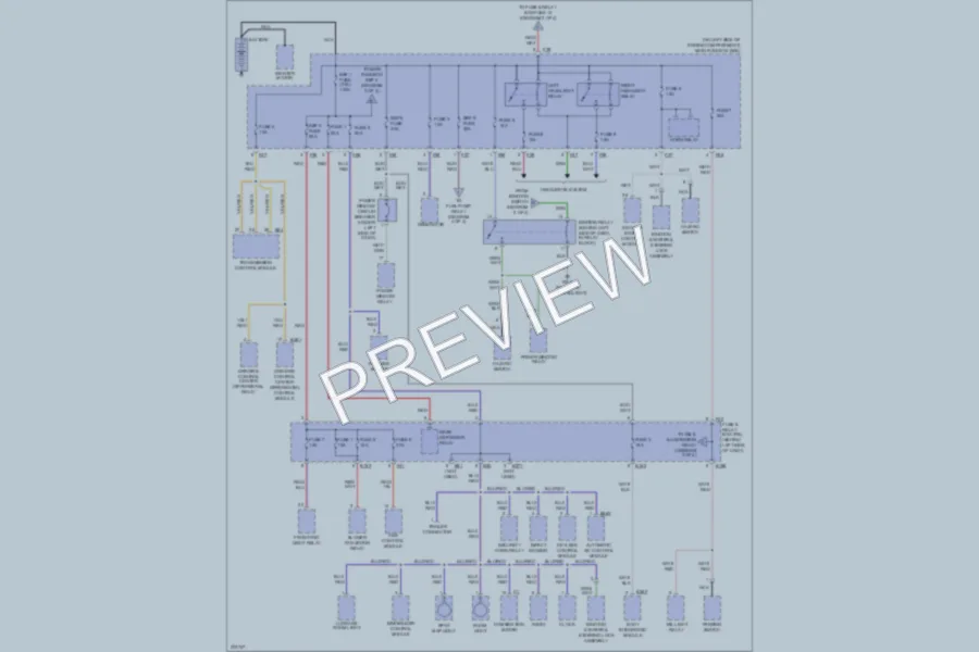 2006 Saab 92X Power Distribution wiring diagram preview