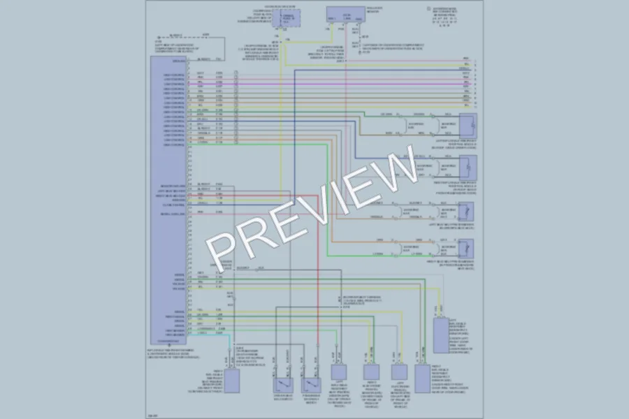 2006 Saab 97X Supplemental Restraints wiring diagram preview