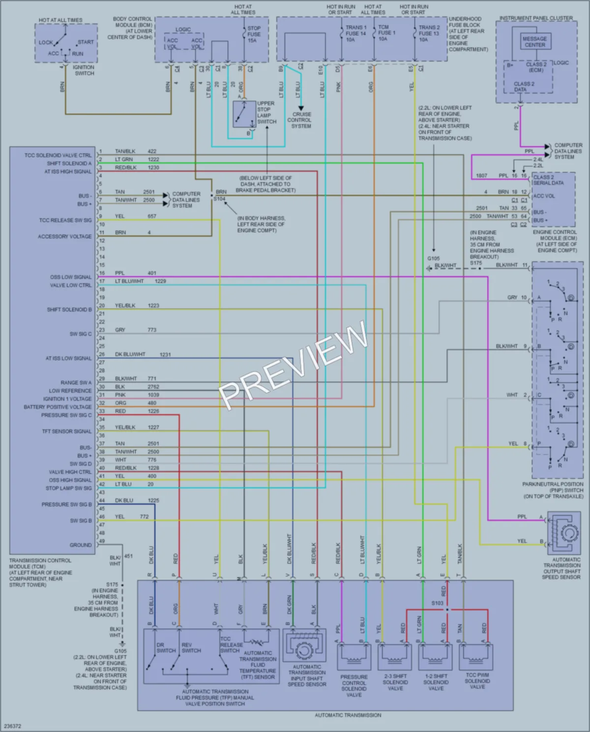 2006 Saturn ION2 Transmission wiring diagram preview