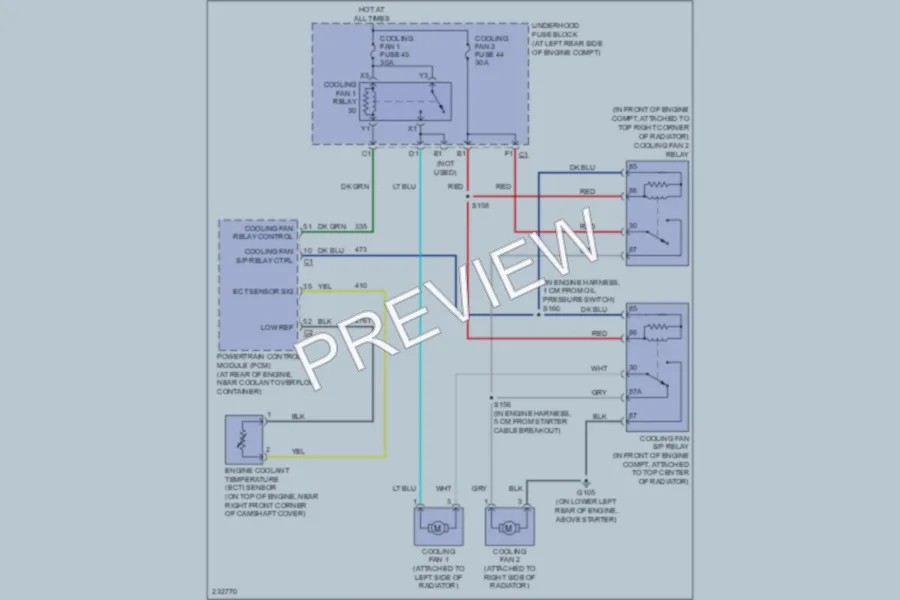 2006 Saturn IONRedLine Cooling Fan wiring diagram preview