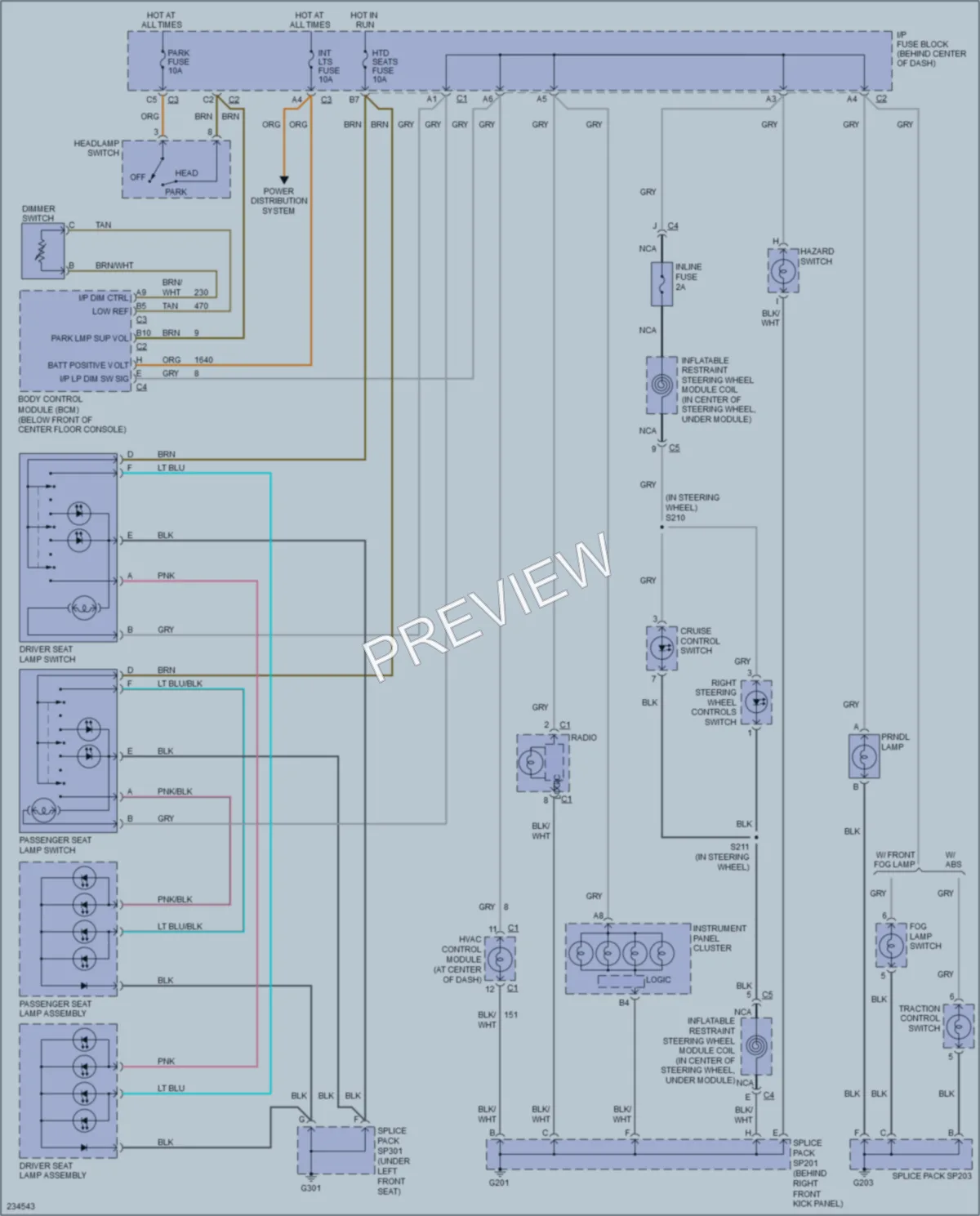 2006 Saturn VUE Interior Lights wiring diagram preview