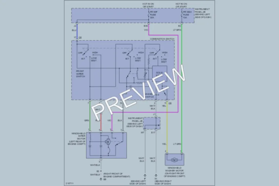 2006 Scion tC Wiper Washer wiring diagram preview