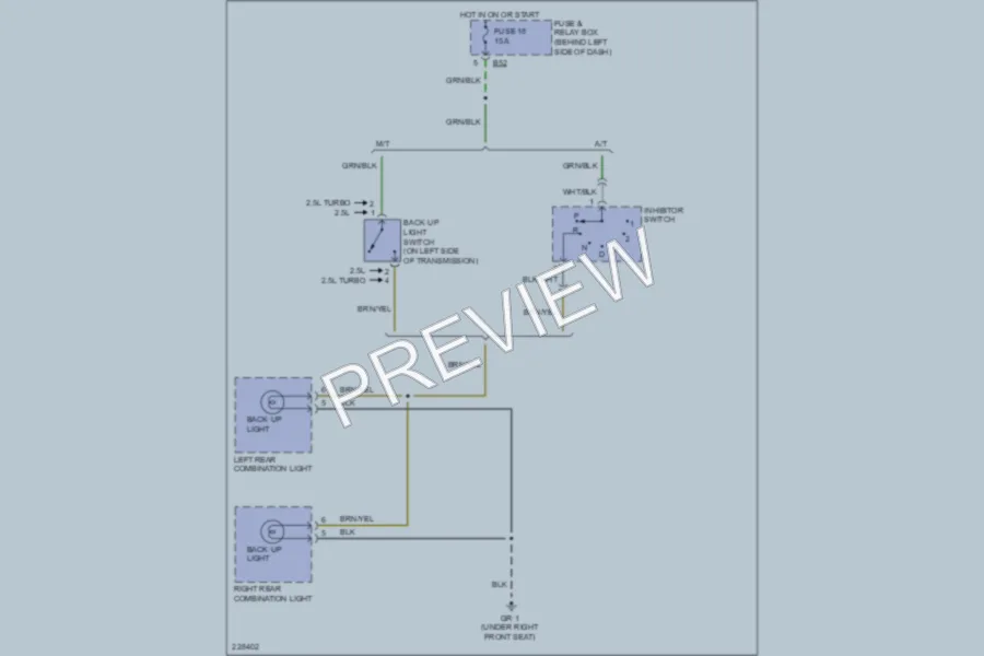 2006 Subaru Forester Exterior Lights wiring diagram preview