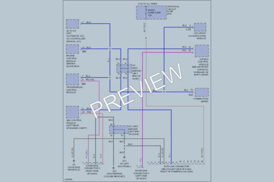 2006 Suzuki Aerio Computer Data Lines wiring diagram preview