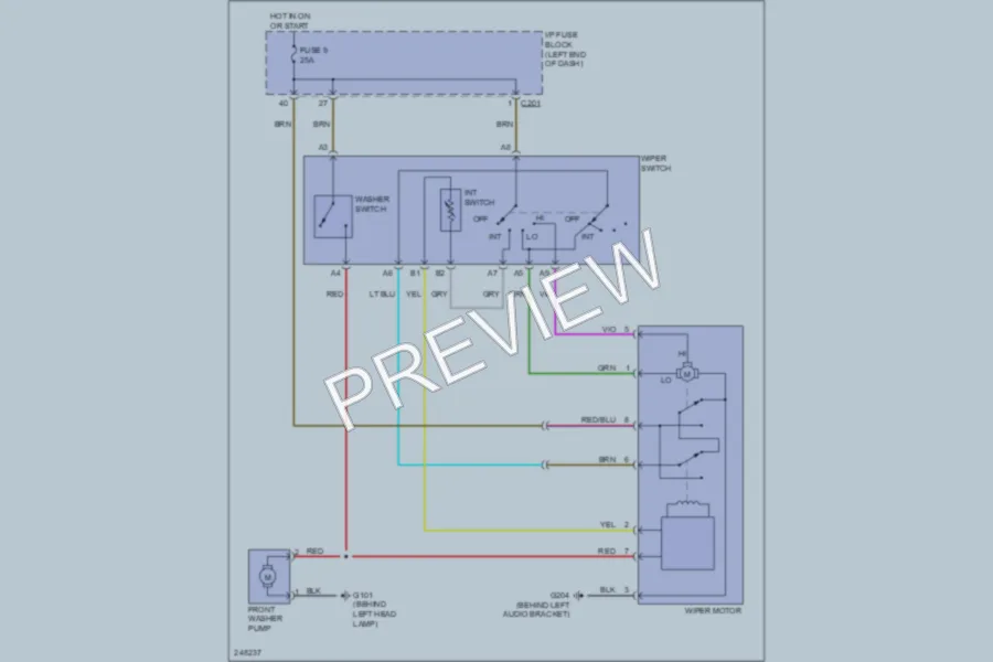 2006 Suzuki Forenza Wiper Washer wiring diagram preview
