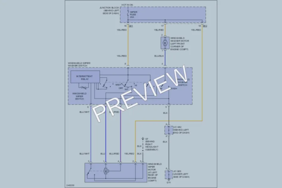 2006 Suzuki GrandVitara Wiper Washer wiring diagram preview