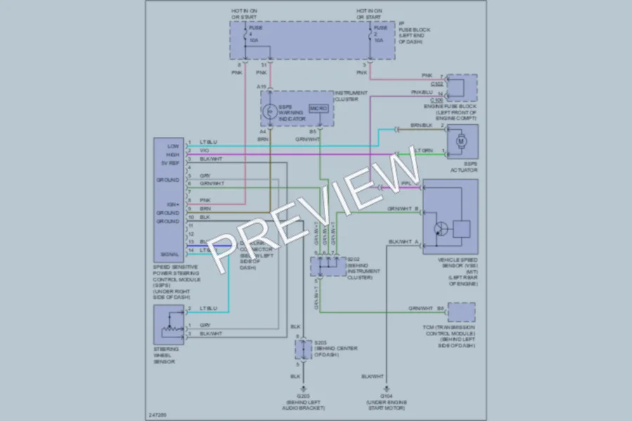 2006 Suzuki Reno Electronic Power Steering wiring diagram preview