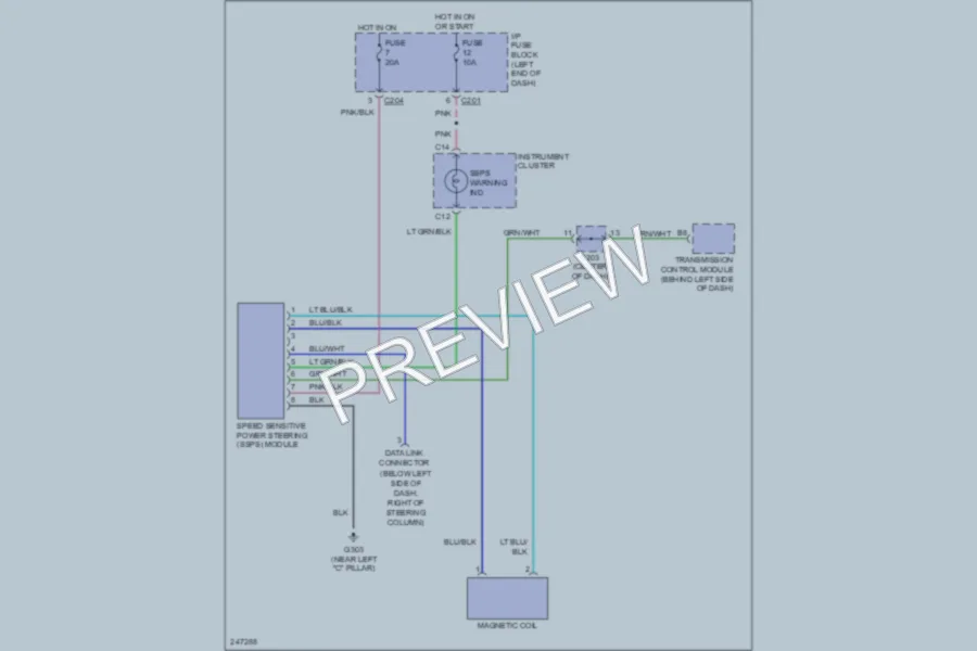 2006 Suzuki Verona Electronic Power Steering wiring diagram preview