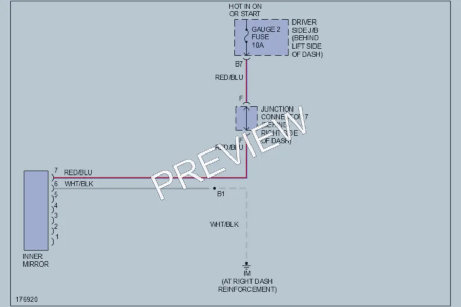 2006 Toyota Camry Power Mirrors wiring diagram preview