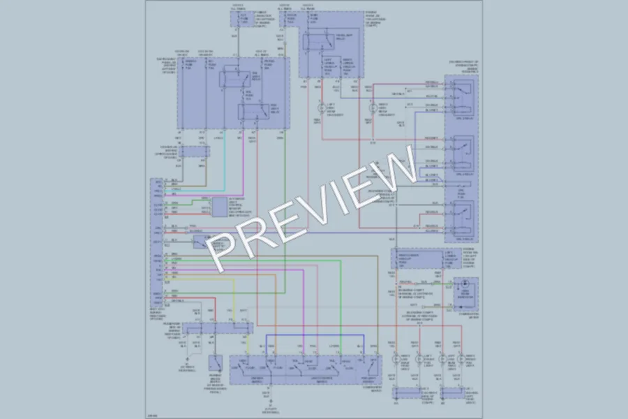 2006 Toyota HighlanderHybrid Headlights wiring diagram preview